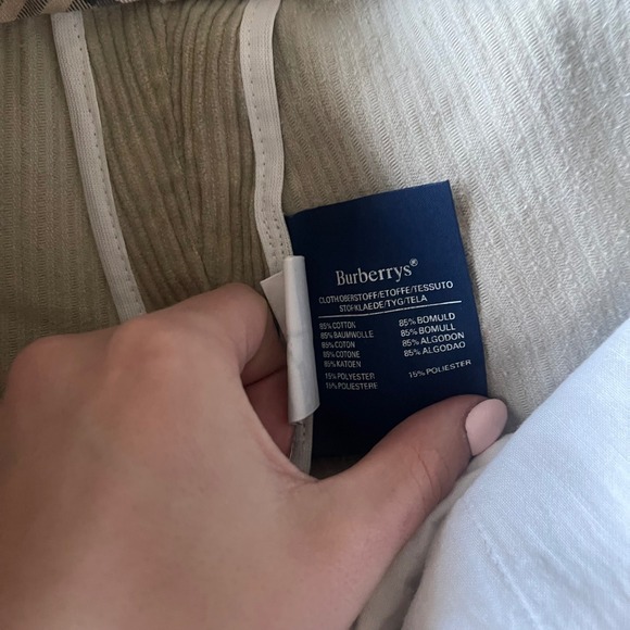 Burberry Beige Corduroy Cotton Trouser Pants Size - Picture 5 of 16